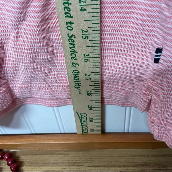 Nautica Striped Polo Shirt Pink & Yellow Sz Medium - Picture 5 of 6